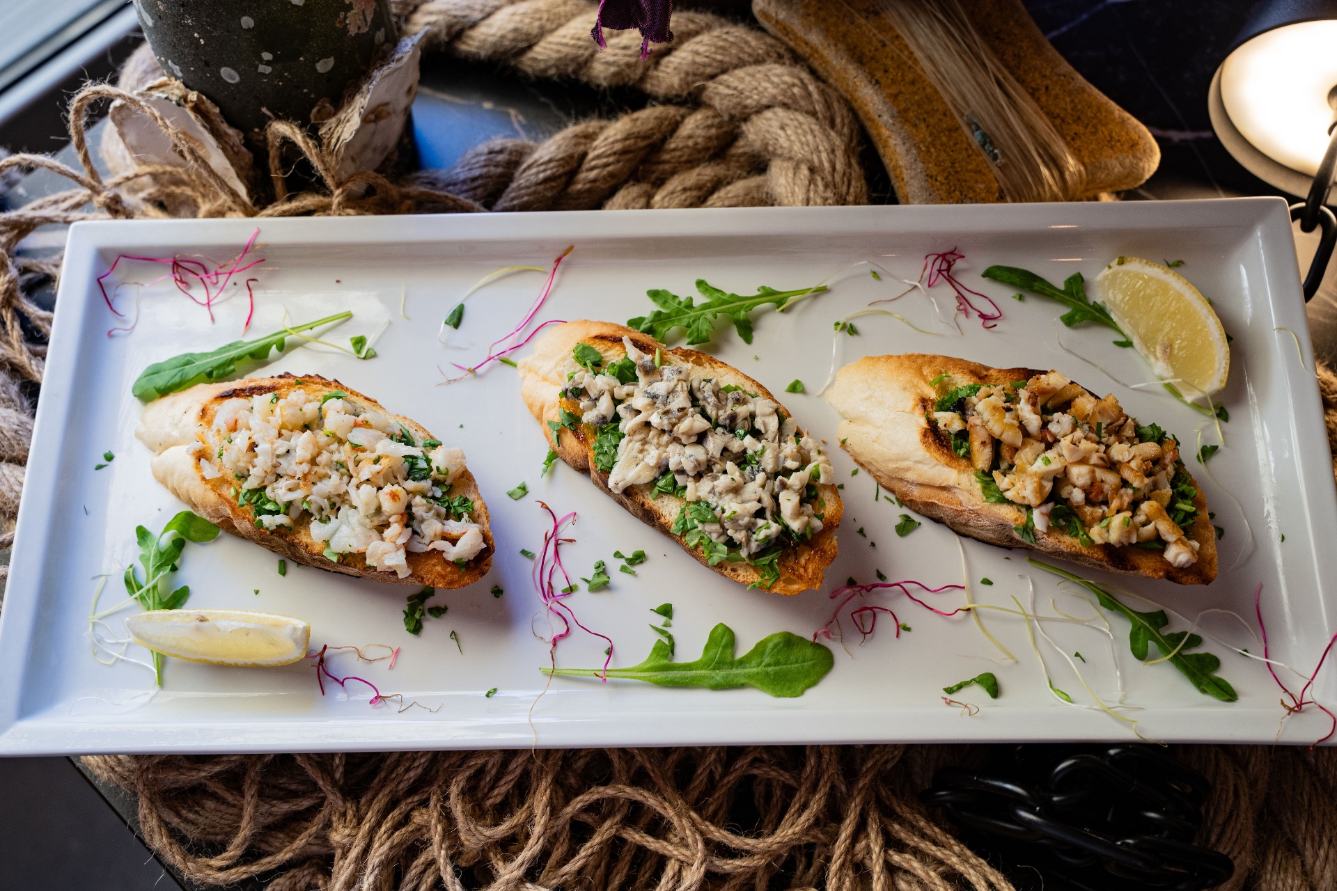 Oli Mare – seafood bruschetta, Poreč